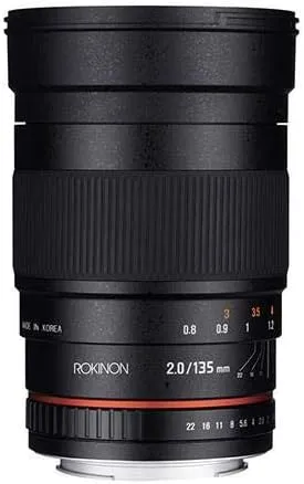 Rokinon 135mm F2.0 Telephoto Lens for Nikon with Chip