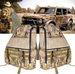 Roll Bar Storage Bag US Flag and Camouflage Multi-Pockets Organizers Storage Bag for Bronco 2020-2024  4-Door