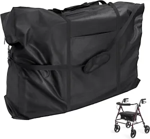 Rollator Travel Bag - Waterproof Travel Bag for Medline Large 500LB Folding Walker Transport Chair Portable Large Duffel Bag Carry Case for Car and Airplane Traveling(37"L x 14"D x 29"H)