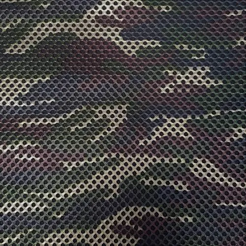 Ronit Textile King Mesh Jersey Camouflage Print 58"-60" (by The Yard) 100% Polyester Sportswear-Activewear, lundry Bags. 1 Yard.