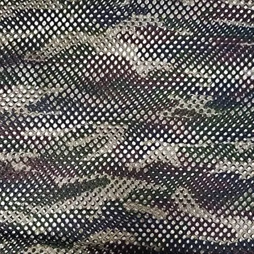 Ronit Textile King Mesh Jersey Camouflage Print 58"-60" (by The Yard) 100% Polyester Sportswear-Activewear, lundry Bags. 1 Yard.