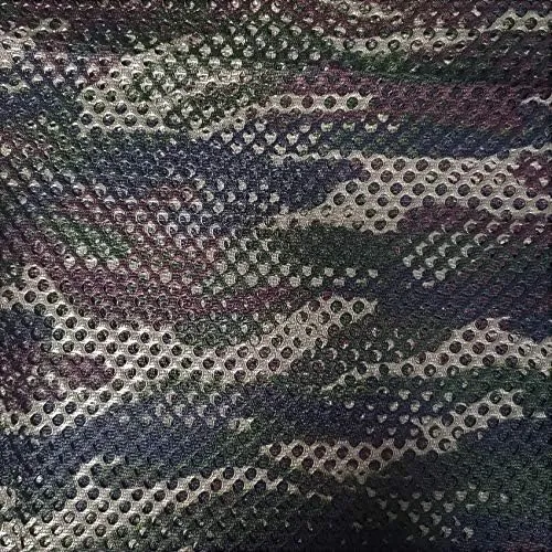 Ronit Textile King Mesh Jersey Camouflage Print 58"-60" (by The Yard) 100% Polyester Sportswear-Activewear, lundry Bags. 1 Yard.