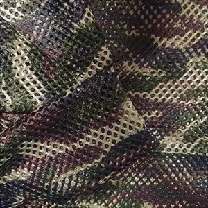 Ronit Textile King Mesh Jersey Camouflage Print 58"-60" (by The Yard) 100% Polyester Sportswear-Activewear, lundry Bags. 1 Yard.