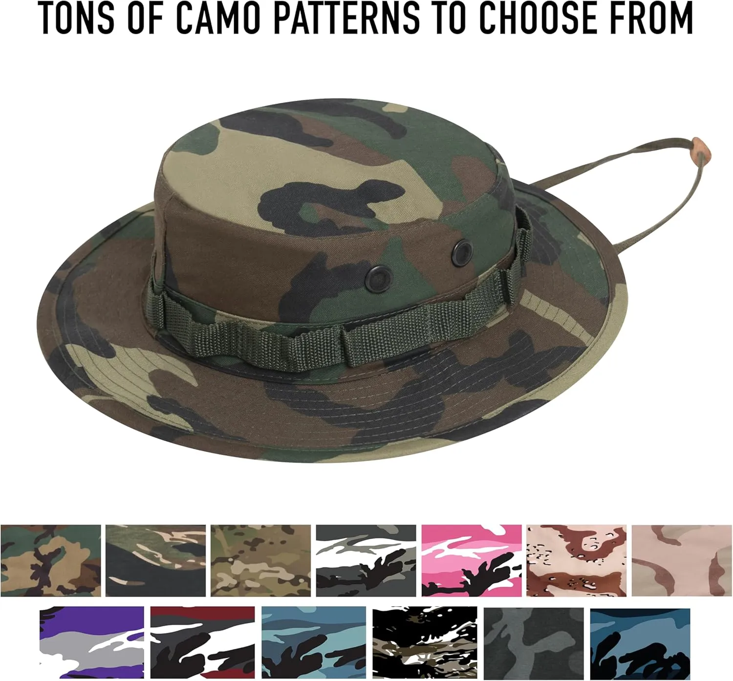 Rothco Camo Boonie Hat Bucket Hat Military Hat