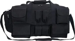 Rothco Cotton Canvas Pocketed Tactical Range Gear Bag, Black