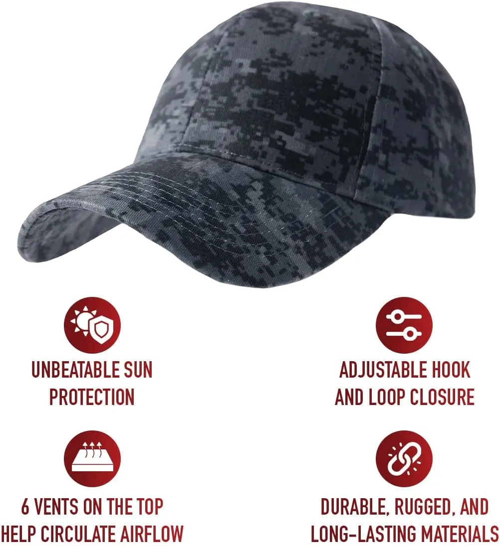 Rothco Supreme Camo Low Profile Cap – Adjustable Rugged Outdoor Baseball Hat
