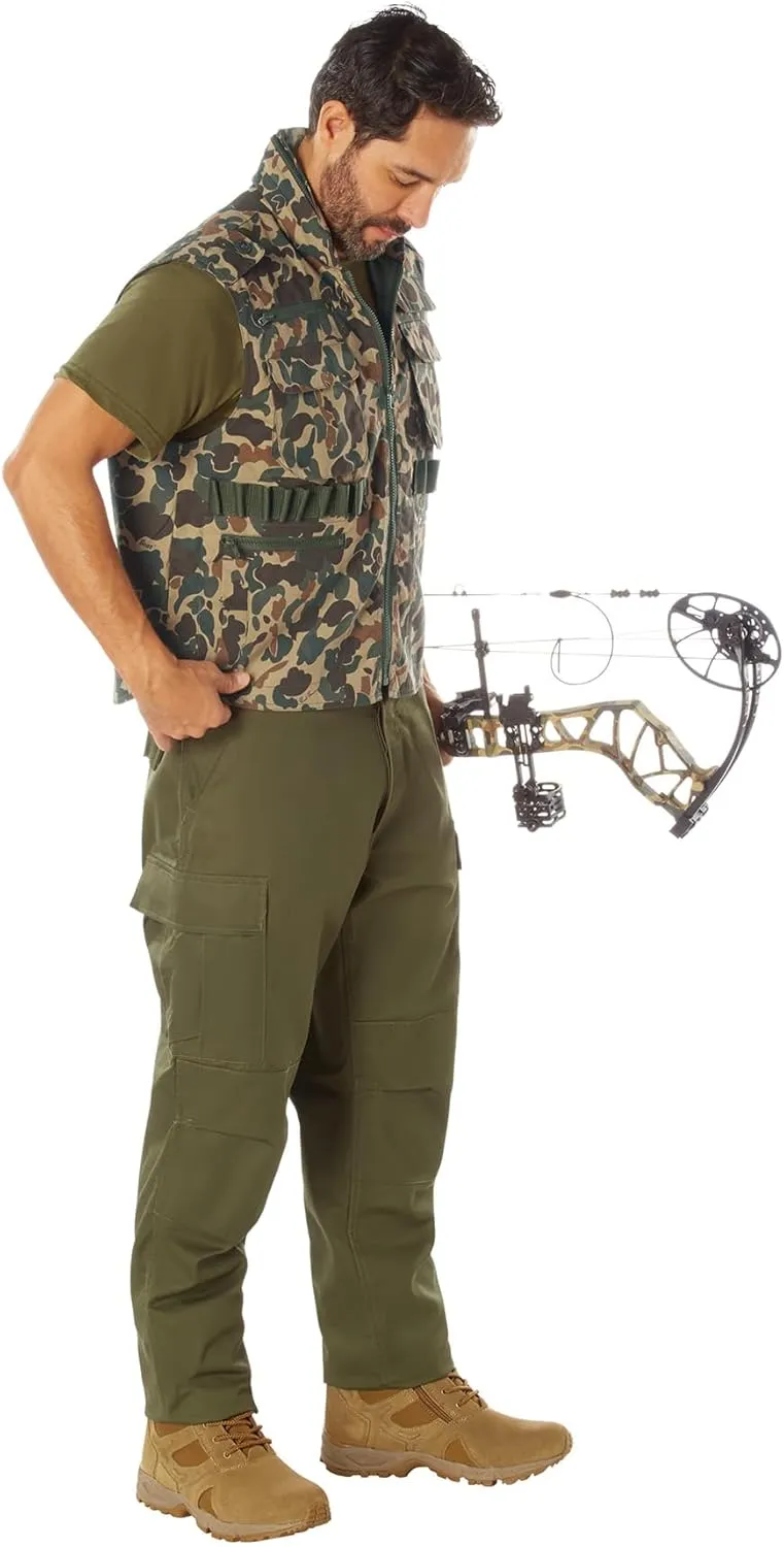 Rothco X Bear Archery Fred Bear Camo Ranger Vest – Tactical Vest with 10 Utility Pockets
