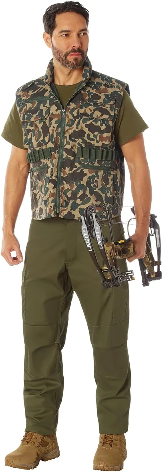 Rothco X Bear Archery Fred Bear Camo Ranger Vest – Tactical Vest with 10 Utility Pockets