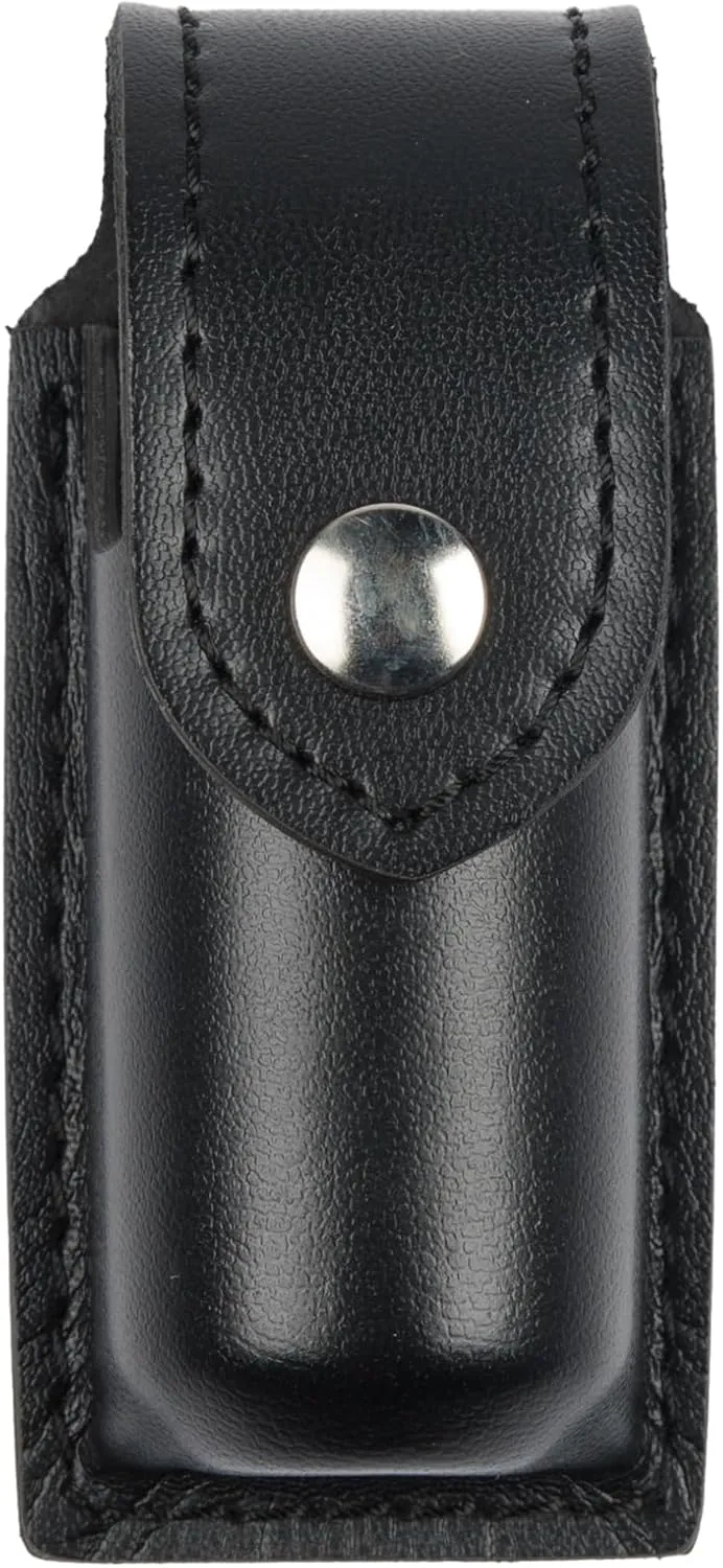Safariland Duty Gear MK3 Chrome Snap OC Pepper Spray Holder (Plain Black), 38-4-2