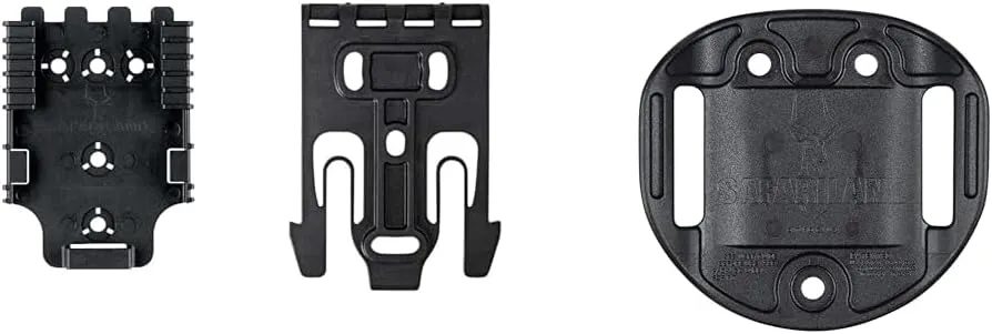 Safariland QLS 1-2 Quick Locking System Kit with Locking Fork & Receiver Plate, 1.5" Contoured Belt Loop - Black