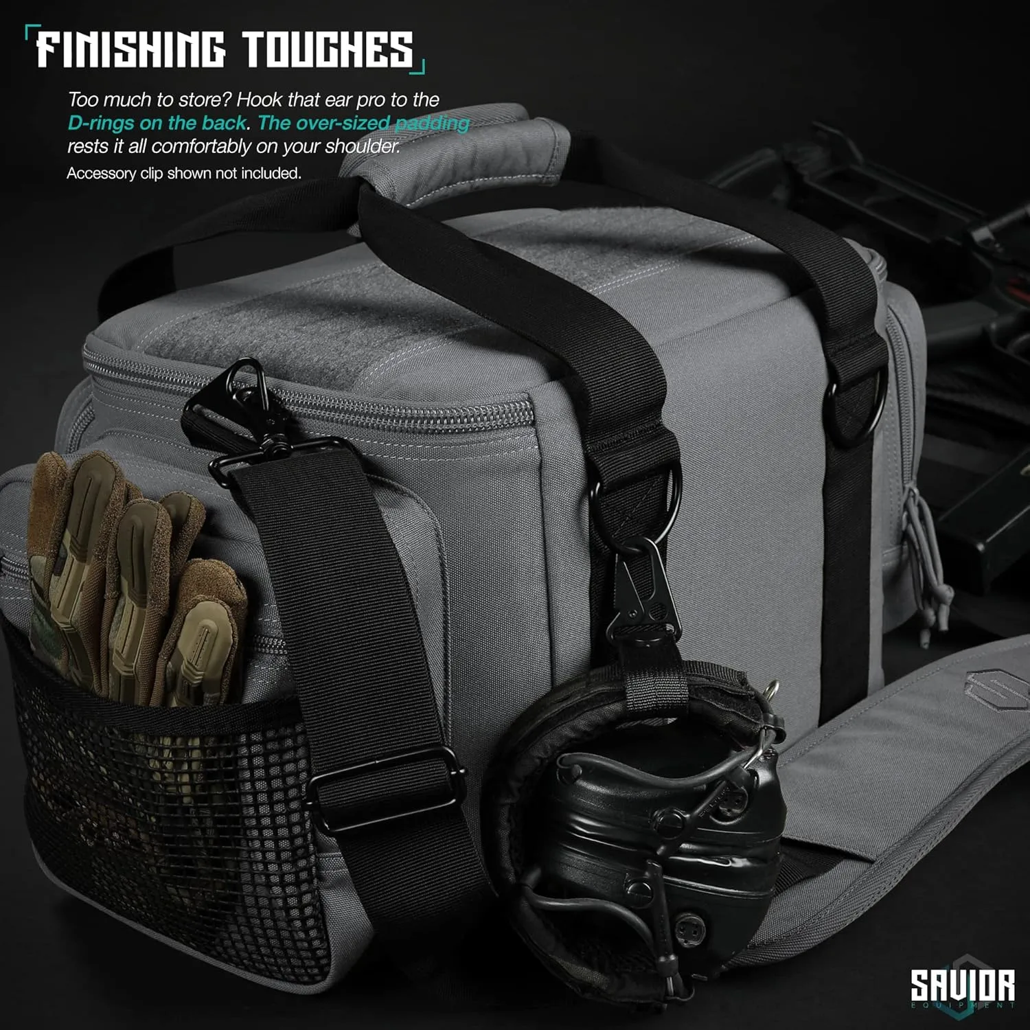 Savior Equipment Specialist Series Tactical Triple Pistol Shooting Range Hunting Duffle Bag Gun Carrying Case, Rigid Compartment Frame, Lockable Zippers, 3 Handgun Sleeves & Shoulder Strap Included