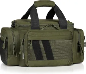Savior Equipment Specialist Series Tactical Triple Pistol Shooting Range Hunting Duffle Bag Gun Carrying Case, Rigid Compartment Frame, Lockable Zippers, 3 Handgun Sleeves & Shoulder Strap Included