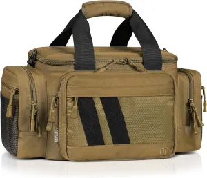 Savior Equipment Specialist Series Tactical Triple Pistol Shooting Range Hunting Duffle Bag Gun Carrying Case, Rigid Compartment Frame, Lockable Zippers, 3 Handgun Sleeves & Shoulder Strap Included