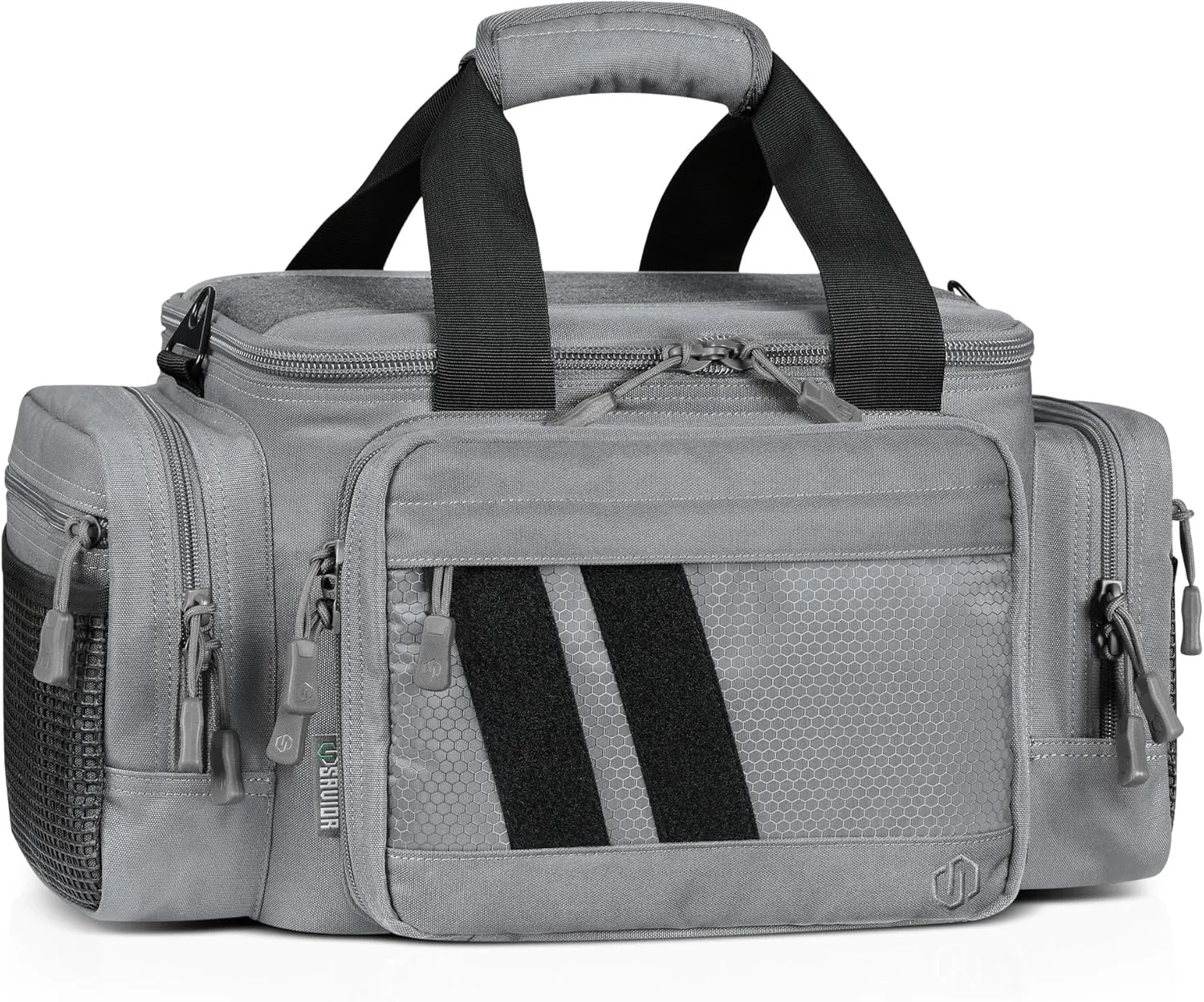 Savior Equipment Specialist Series Tactical Triple Pistol Shooting Range Hunting Duffle Bag Gun Carrying Case, Rigid Compartment Frame, Lockable Zippers, 3 Handgun Sleeves & Shoulder Strap Included