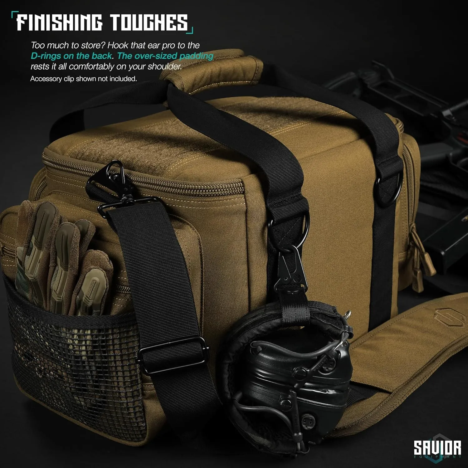 Savior Equipment Specialist Series Tactical Triple Pistol Shooting Range Hunting Duffle Bag Gun Carrying Case, Rigid Compartment Frame, Lockable Zippers, 3 Handgun Sleeves & Shoulder Strap Included