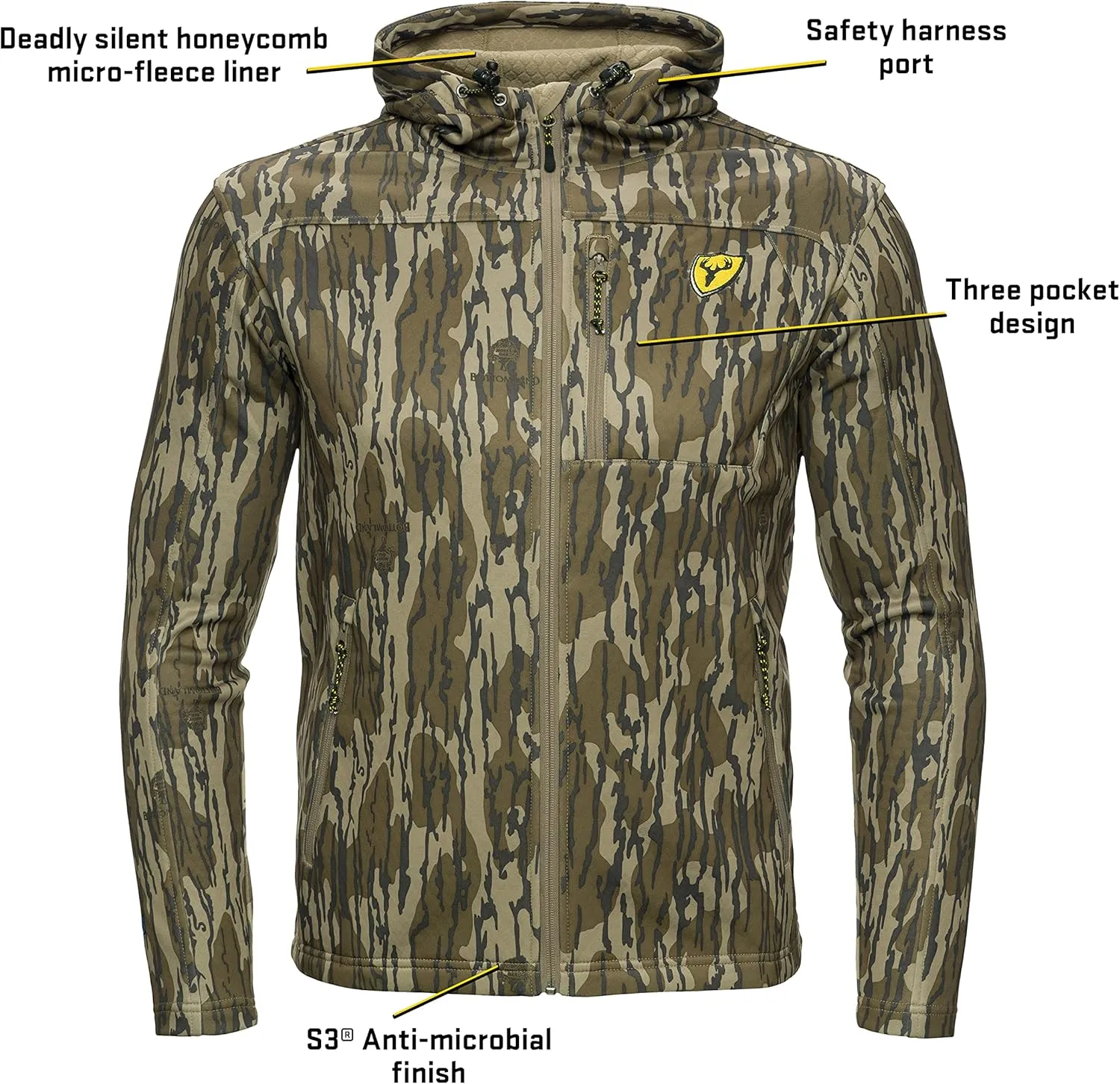 SCENTBLOCKER Scent Blocker Shield Series Silentec Midweight Jacket, Camo Hunting Clothes for Men