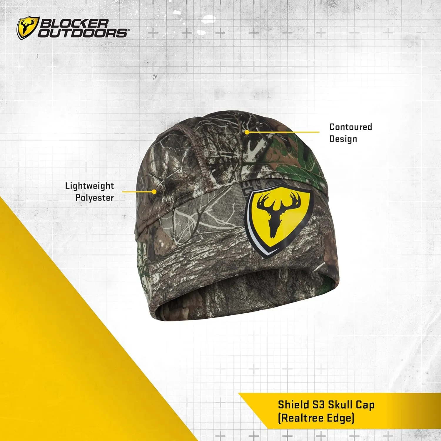 SCENTBLOCKER Shield Series S3 Midweight Camo Skull Cap