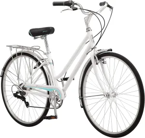 Schwinn Wayfarer Hybrid Bike, 700c Mens and Womens Bike, 7-Speed Hybrid Bicycle, Retro Steel Frame, Front and Rear Linear Pull Brakes, Fenders, Cargo Space, Adult Bicycle