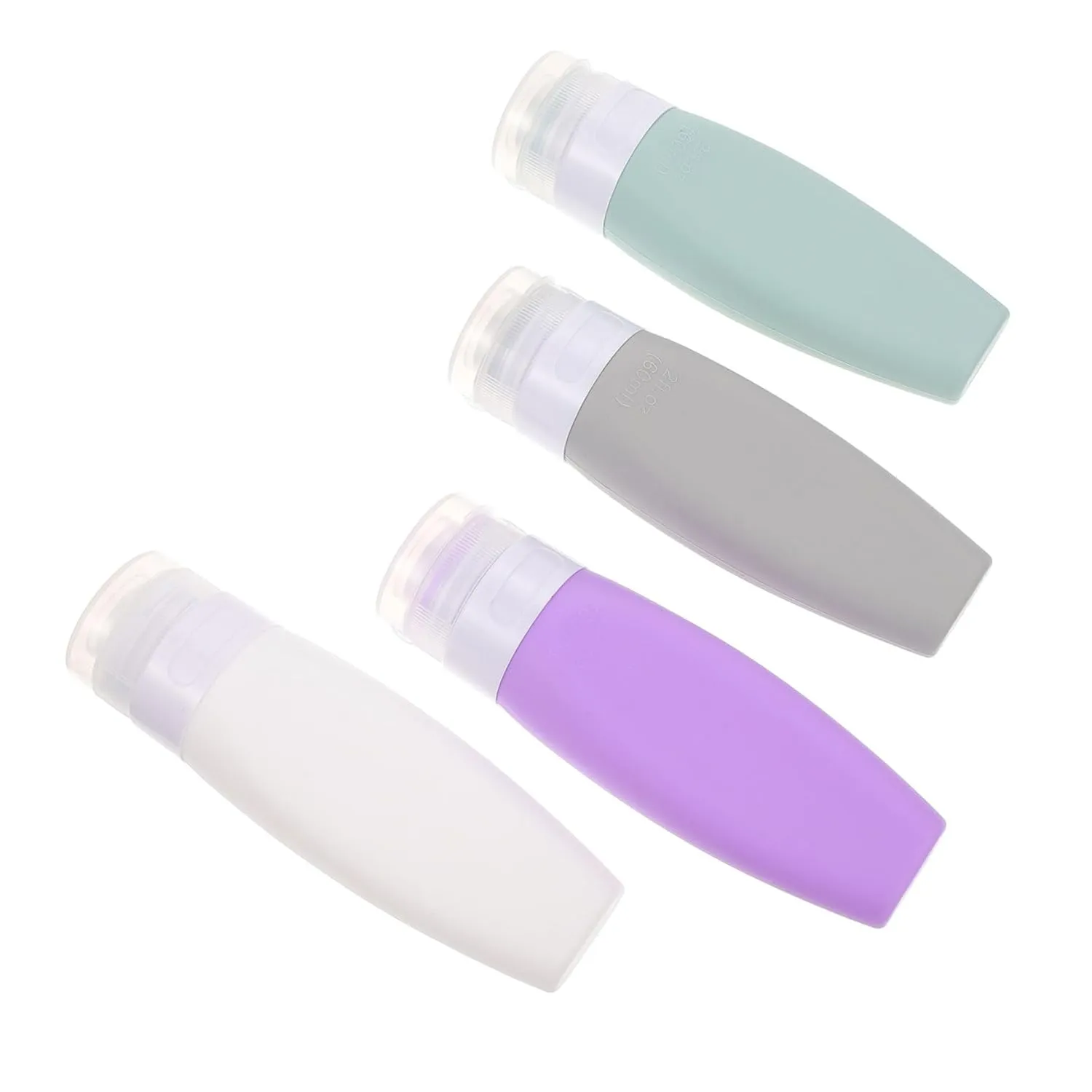Silicone Lotion Bottles Set of 4 Empty Shampoo Bags Compact Travel Lotion Containers Leakproof for Daily Use