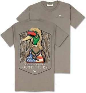 Simply Southern Tree Duck - Mullet - Duck Call Barrel - Camo - Patriotic - Adult T-Shirt