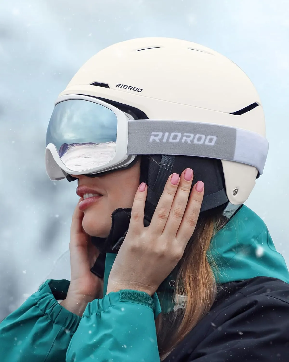 Ski Helmet and Goggles Set, Snowboard Helmet Goggles for Men Women & Youth, Shockproof Snow Helmet Anti Fog OTG Snow Goggles for Skiing Snowboarding