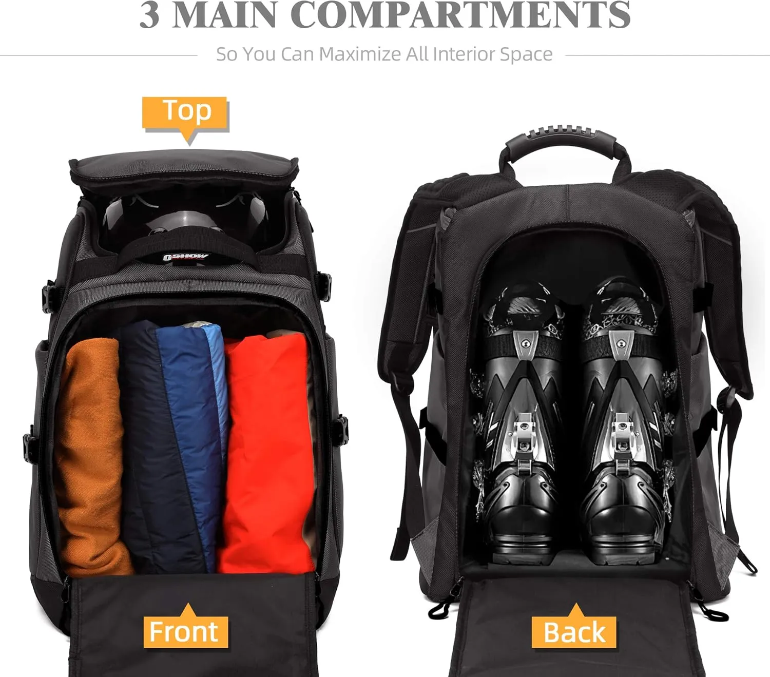 Ski/Snowboard Boot Bag/Skating Bag | Excellent for Store and Transport Gear, Jacket, Helmet, Goggles, Gloves & Accessories