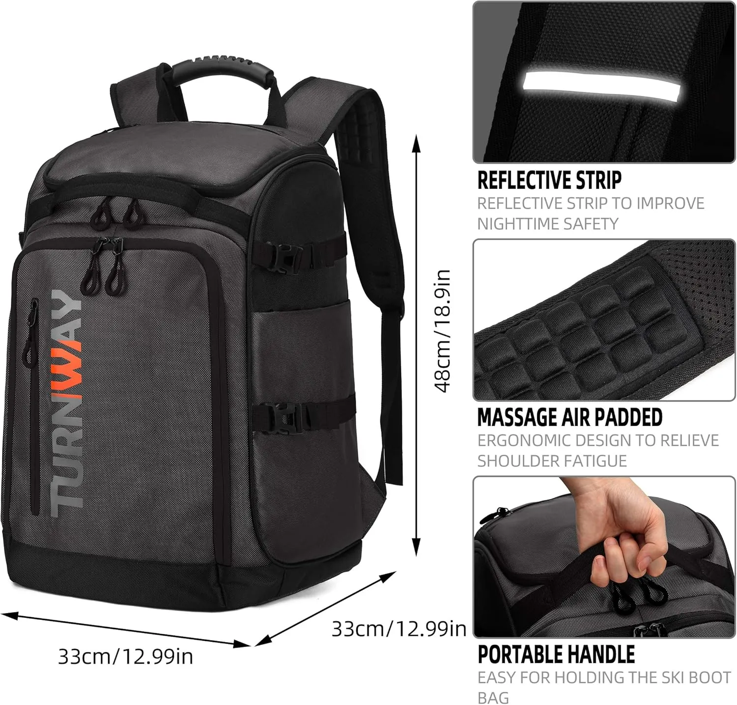 Ski/Snowboard Boot Bag/Skating Bag | Excellent for Store and Transport Gear, Jacket, Helmet, Goggles, Gloves & Accessories