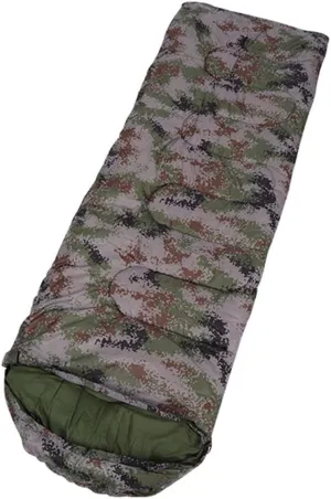Sleeping Bag for Adults, Envelope Compact Outdoor Sleeping Bags, with Compression Sack, for Adults & Kids -Indoor & Outdoor, Camping, Backpacking, Hiking-1.3kg_Digital Camouflage Super