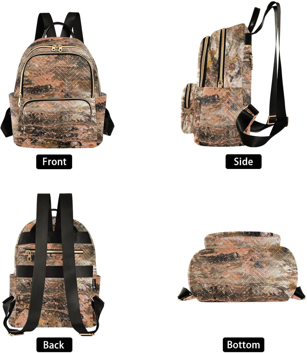 Small Backpack for Women Quilted Backpack Fashion Shoulder Bag Casual Daypack with Leather Carrying Handle(Pattren 4)