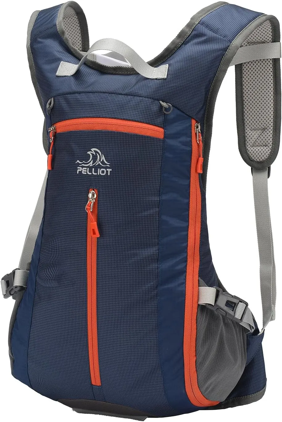 Small Hiking Backpack 15L Lightweight Travel Daypack Expandable Outdoor Back Pack for Women Men Navy Blue