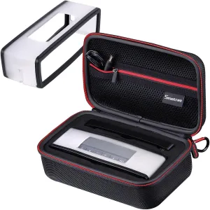 Smatree Hard Travel Carrying Case Compatible with Black Soft Cover for Bose Soundlink Mini I and Mini II Speaker, Charging Cradle and Accessories - Storage Carrying Travel Bag