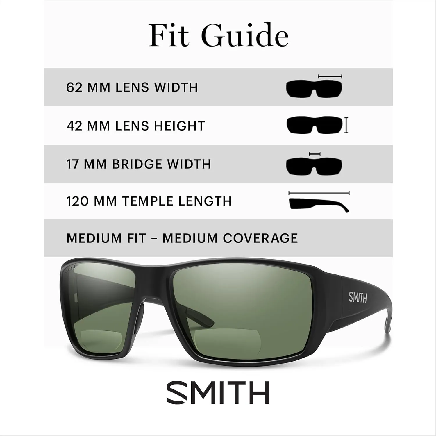 SMITH Guide’s Choice Bifocal Sunglasses – Performance Sports Active Sunglasses for Biking, Running, Fishing & More