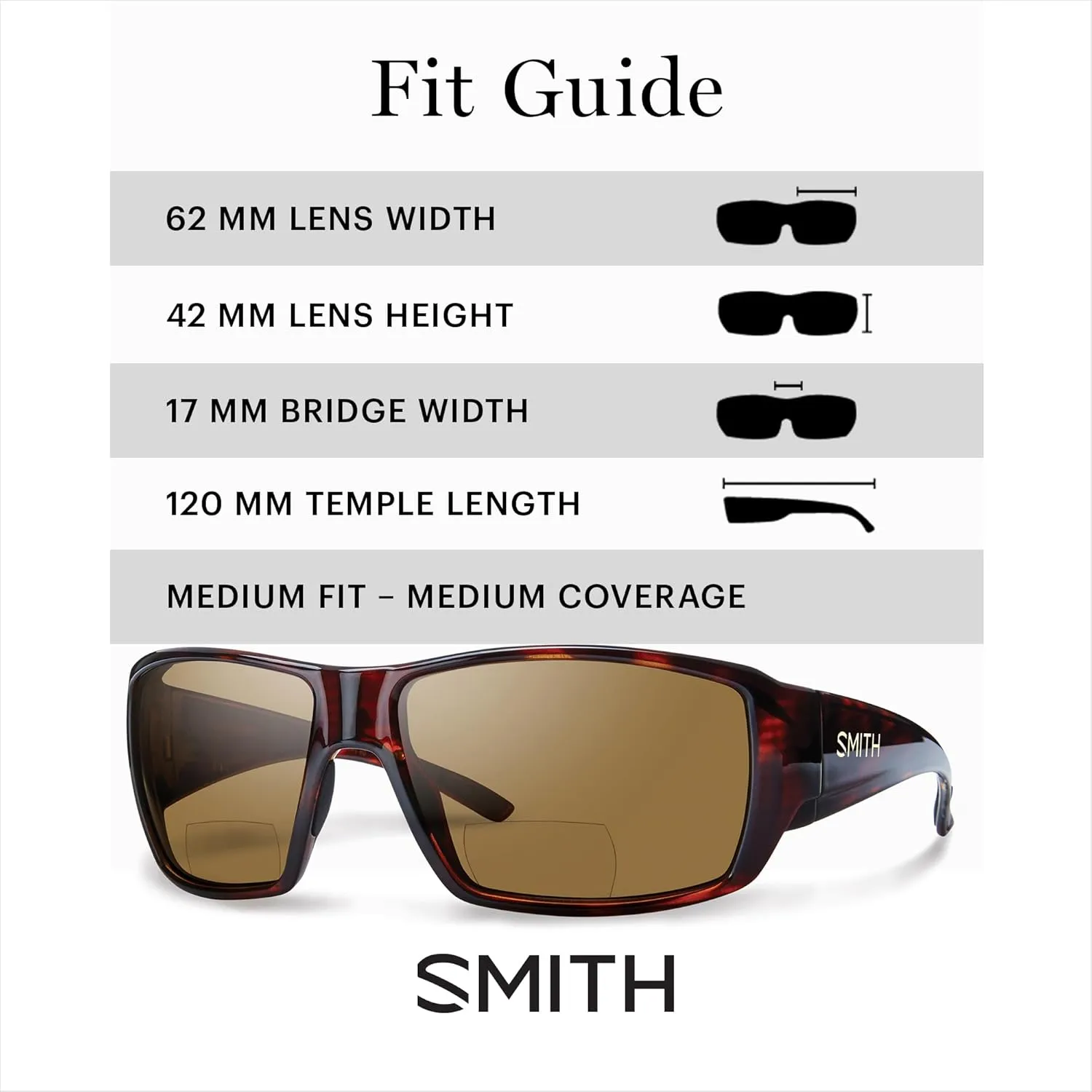 SMITH Guide’s Choice Bifocal Sunglasses – Performance Sports Active Sunglasses for Biking, Running, Fishing & More