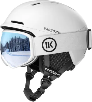 Snowboard Helmet Set with Goggles for Adults, Sturdy PC Shell & Shock-Absorbing EPS Foam & Soft Lining, Snow Sports Helmet and Glasses for Men and Women