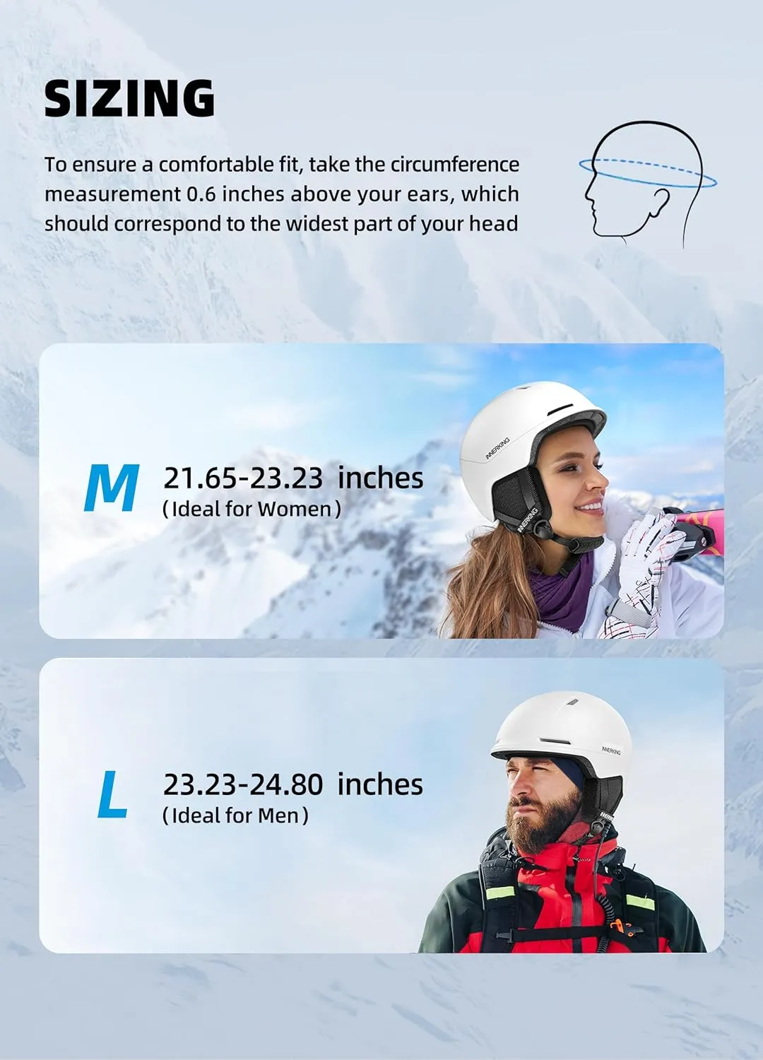 Snowboard Helmet Set with Goggles for Adults, Sturdy PC Shell & Shock-Absorbing EPS Foam & Soft Lining, Snow Sports Helmet and Glasses for Men and Women
