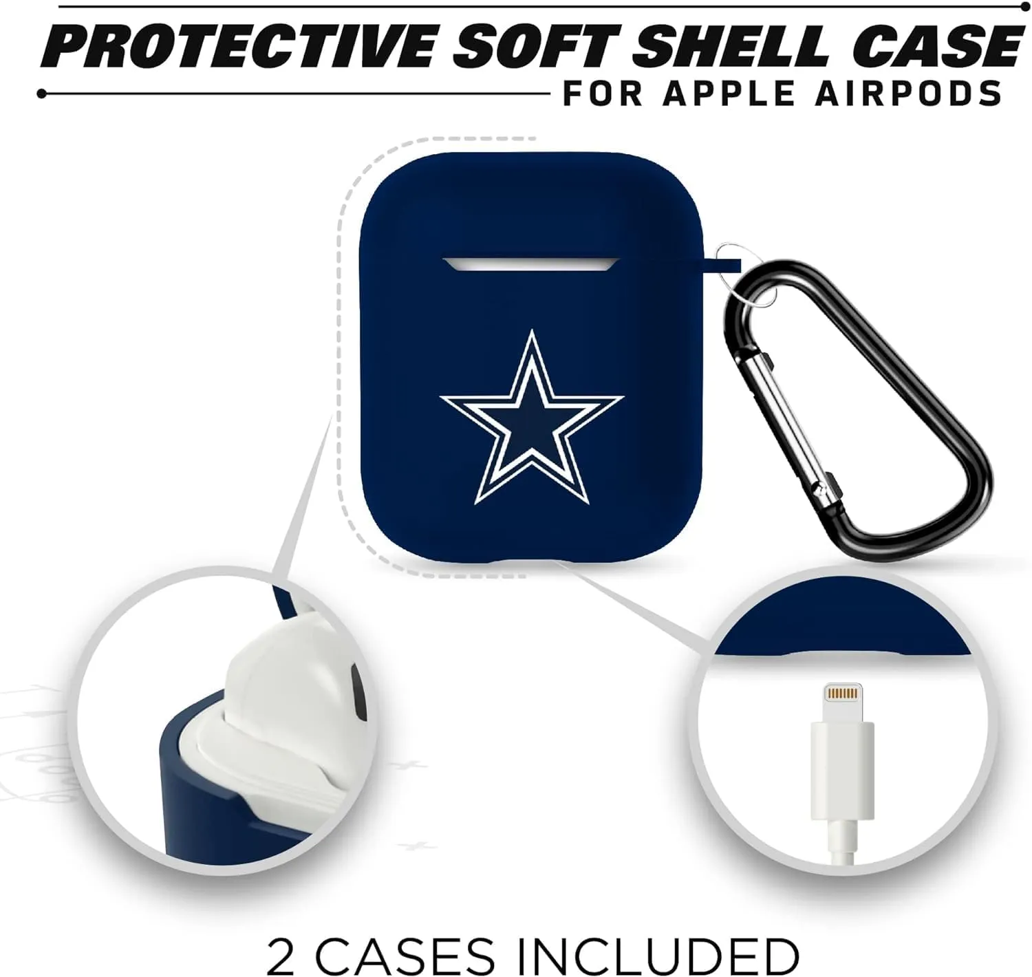 SOAR NFL Unisex Protective Case for Apple Airpods - 2 Pack