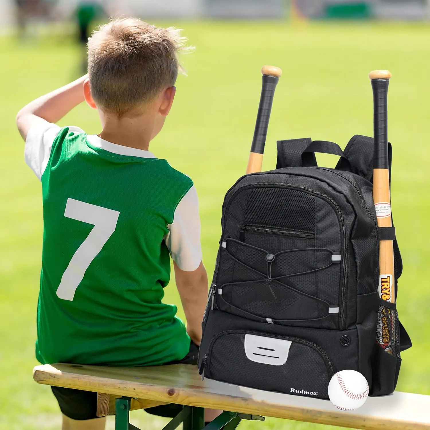 Soccer Bag, Basketball Backpack, Sports Equipment Bag with Shoes Compartment Holds Sneak, Helmet, Basketball, Football, Vollyball, Gloves