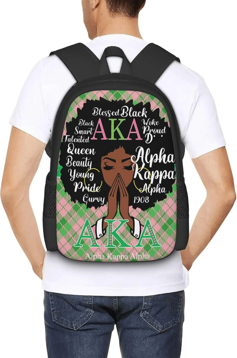 Sorority Multifunctional Backpack Large Travel Backpack for Men Women Computer Work Business Carry on Daypack, Style-12