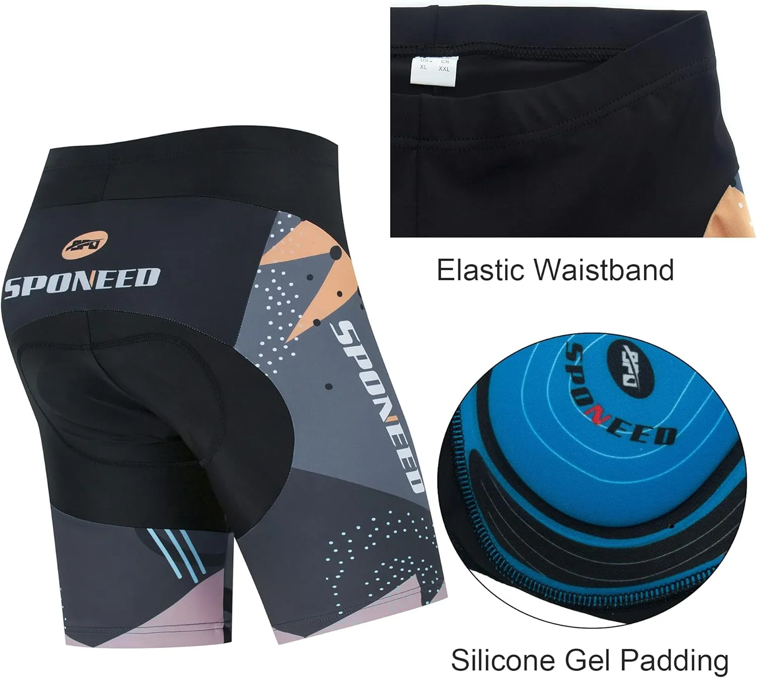 sponeed Bike Jersey and Compression Shorts sets Men's Biking Shirt with Pockets Ride Clothing Gear