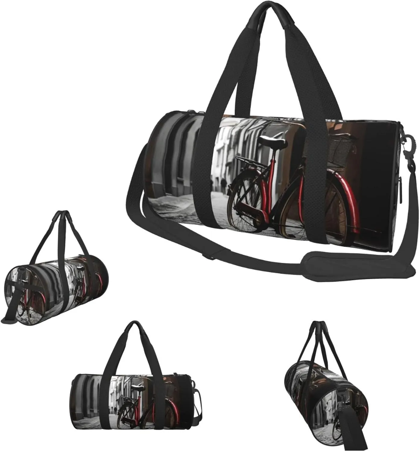 Sports Gym Bag for Women Men Travel Duffel Bag Tote Weekender Bag Carry on Overnight Bag for Travel Swimming Fitness Workout Sports Street Bicycle Duffle Bag