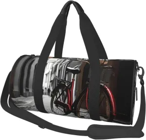 Sports Gym Bag for Women Men Travel Duffel Bag Tote Weekender Bag Carry on Overnight Bag for Travel Swimming Fitness Workout Sports Street Bicycle Duffle Bag