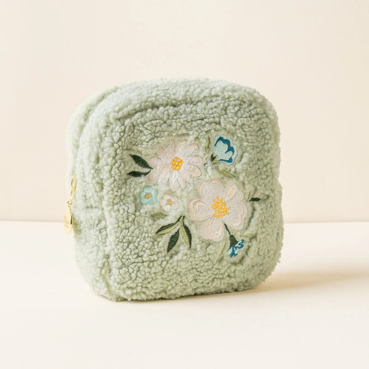 Square Teddy Pouch - Floral Sage