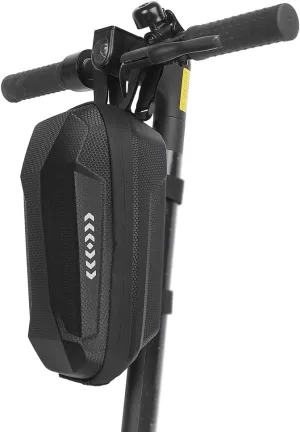 Storage Bag for Scooter Electric Bike Front Bags Used for Store Phones Wallets Keys EVA Hard Shells Adjustable Sticky Fastener Design Two Way Zipper