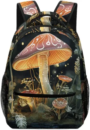 Stylish Backpack, Butterfly Mushroom Print Durable Backpack Travel Backpack Hiking Backpack Ergonomic Backpack Comfortable Backpack