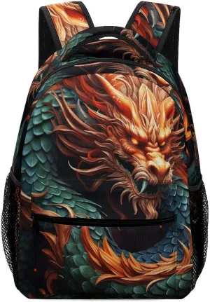 Stylish Backpack, Chinese Dragon Print Durable Backpack Travel Backpack Hiking Backpack Ergonomic Backpack Comfortable Backpack, Style