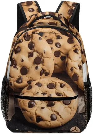 Stylish Backpack, Chocolate Chip Biscuit Print Durable Backpack Travel Backpack Hiking Backpack Ergonomic Backpack Comfortable Backpack, Style