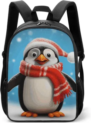 Stylish Backpack, Christmas Funny Penguin Print Durable Backpack Travel Backpack Hiking Backpack Ergonomic Backpack Comfortable Backpack