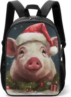 Stylish Backpack, Christmas Pig Print Durable Backpack Travel Backpack Hiking Backpack Ergonomic Backpack Comfortable Backpack, Style