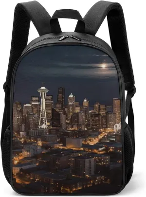 Stylish Backpack, City Seattle Print Durable Backpack Travel Backpack Hiking Backpack Ergonomic Backpack Comfortable Backpack, Style