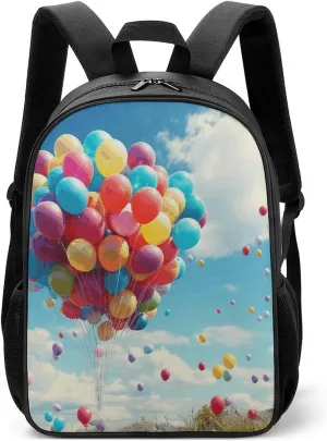 Stylish Backpack, Colorful Balloons Blue Sky Print Durable Backpack Travel Backpack Hiking Backpack Ergonomic Backpack Comfortable Backpack
